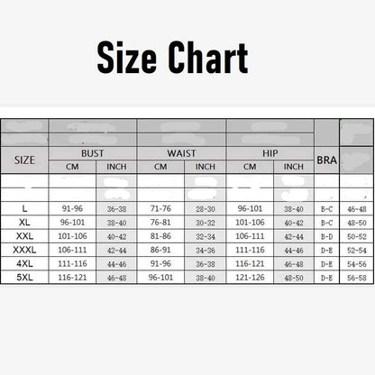 Plus One Piece Swimsuit Size Chart - HER Plus Size by Ench